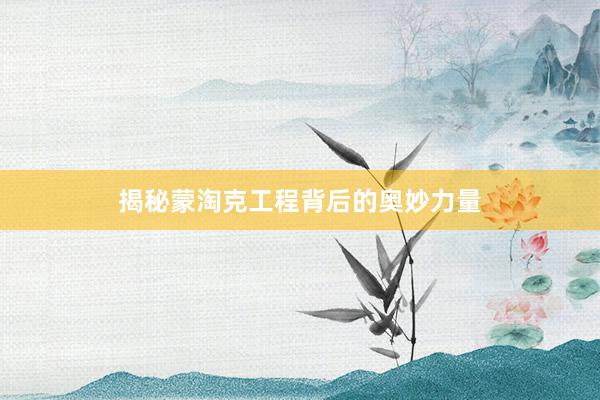 揭秘蒙淘克工程背后的奥妙力量